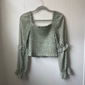 Floral Cropped Blouse